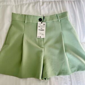 Zara Mint Green Women's Bermudas